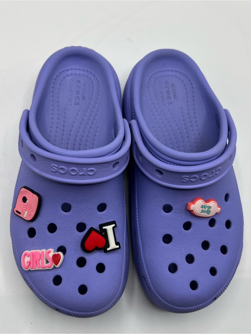 CROCS Kids Lavender Clog with Playful Charms